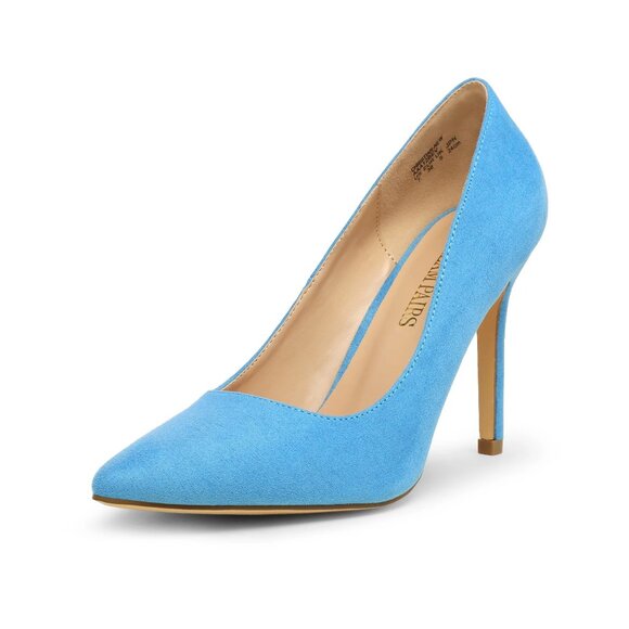 Dream Pairs Blue Classic Heels - Picture 1 of 10